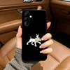 Classic Cartoon Boy and Dog -Tin-Tin Black Soft Silicone Phone Case for Samsung Galaxy A73, A71, A72, A70, A53, A52, A51