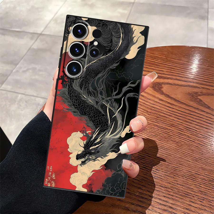 Чехол для телефона Funda для Samsung Galaxy Note 20 Ultra 8 9 10 S21 FE S20 S23 S10 S9 S25 Ultra S24 Plus Тотем Дракона