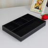 Органайзер для ящика стола из искусственной кожи, 4 отделения, шкатулка для ювелирных изделий, настольный лоток для хранения офисных принадлежностей