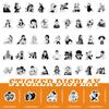 10/30/50/100 шт. Черно-белые наклейки ONE PIECE Водонепроницаемые декали DIY для ноутбука, скейтборда, чехла телефона, автомобиля, велосипеда, декоративная наклейка