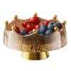 Plastic Fruit Water-Filtering Bowl Crown Design Snack Storage Plate Salad Plate Fork Set  Picnics