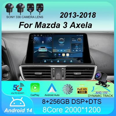 Автомагнитола Android 14 Carplay Auto Для Mazda 3 Axela 2013-2018 Стерео GPS Навигация Мультимедийный Видеоплеер Автомагнитола Головное Устройство