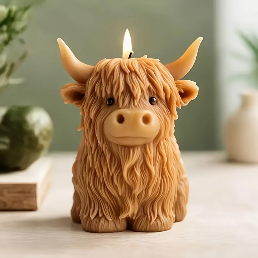 3D Форма для свечи в виде яка Силиконовая форма DIY Животное Ароматическая свеча Гипсовая Цементная Форма Рождественские Украшения