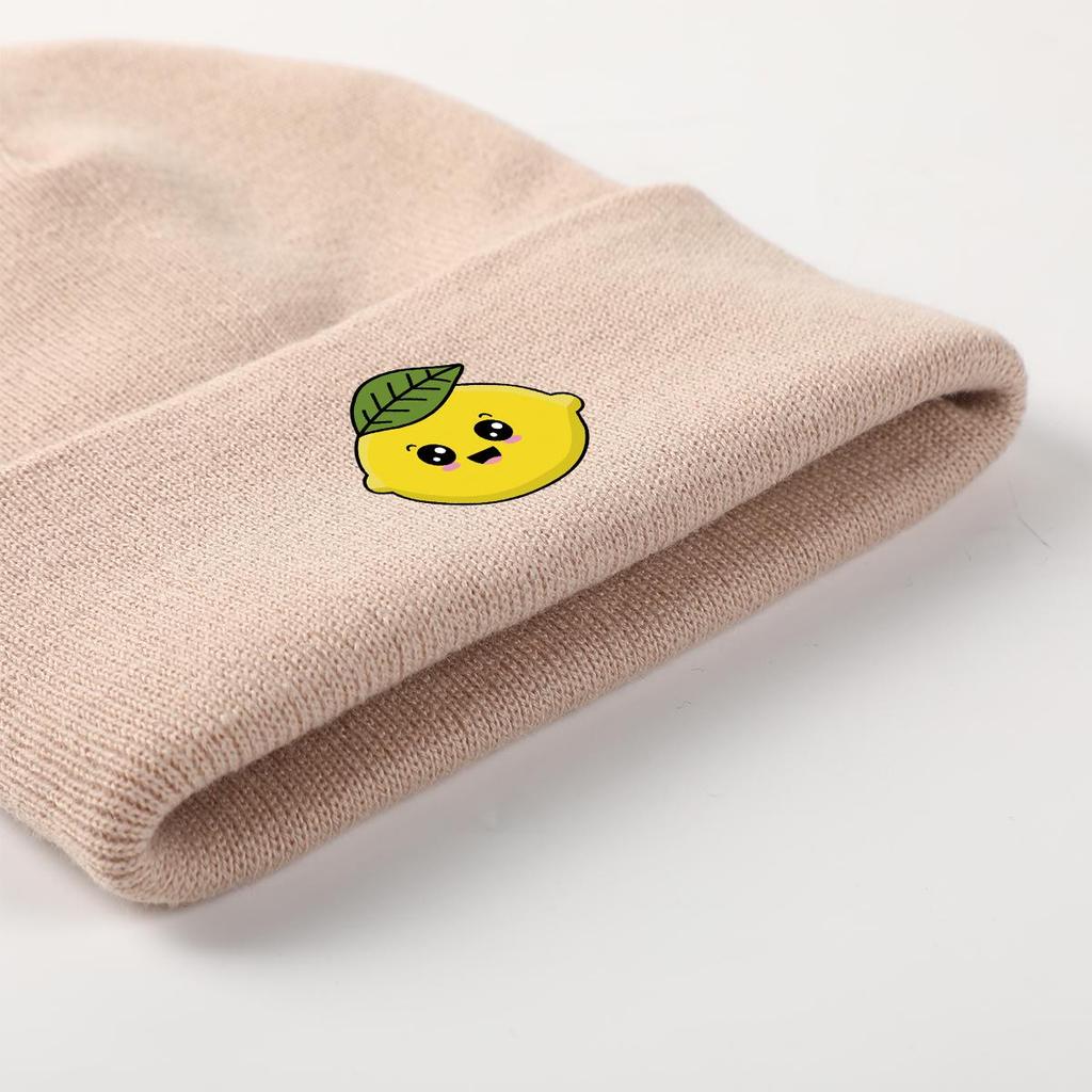 Mango Winter Knitted Cap Beanie, Cartoon Fruit Woman Cap Lightweight Soft Hip Hop Bobble Hat Knit Hat Beanie