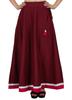 Bimba Women Long Boho Maxi Skirt Cotton Flared Skirts With Drawstring Waist