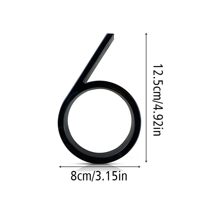 3D-цифра на дверной табличке, чугунный номер дома, ферросплавные черные цифры