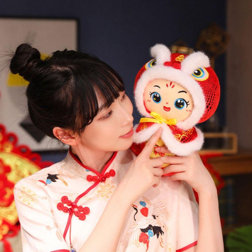 Большие глаза Змея Год плюшевая игрушка китайский стиль счастливая змея кукла плюшевые игрушки домашний декор