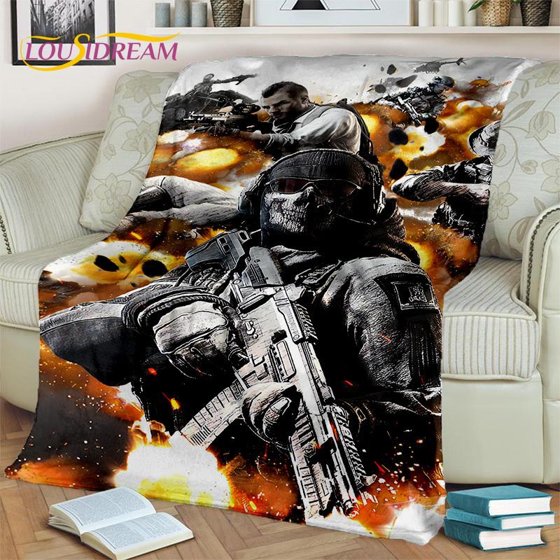 3D Call of Duty, Игра COD, Плед для Геймера HD, Мягкий Плед для Дома Спальни Кровати Дивана Пикника Путешествия Офиса Покрывало Дети