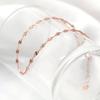 Shiny 92.5 Silver Cut Sparkling Rose Gold Chain Silver Anklet