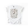 Forest Bird and Snail T Shirt Botanical Woodland Wholesome Naturecore  vintage Washed Casual Comfortable Versatile Stylish