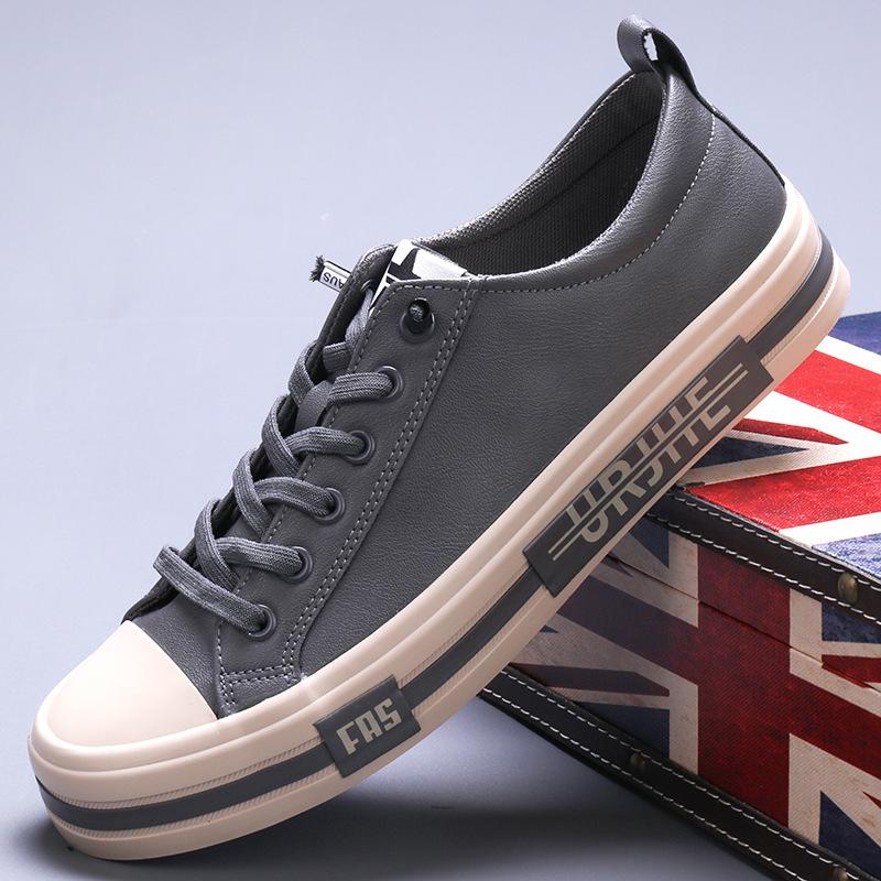 Men Board Shoes Platform Lace Up Leather Upper Breathable Casual Shoes Fashion Young Men Women Leisure Sneakers Zapatos Casuales