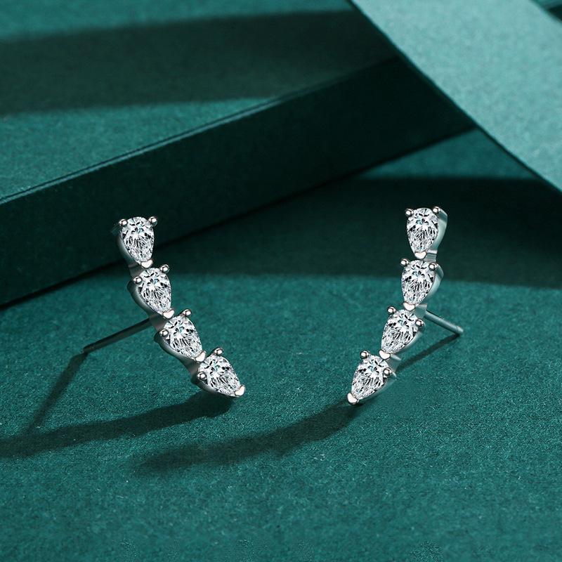 Tancise 925 Sterling Silver Zircon Earrings Drop Earrings For Women Wedding Party Gifts