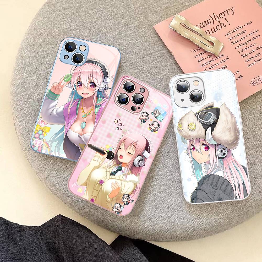 Классическая виртуальная певица Super S-Sonico Для IPhone 14 13 12 Mini 11 Pro XS Max X XR 14 Plus Защитное стекло