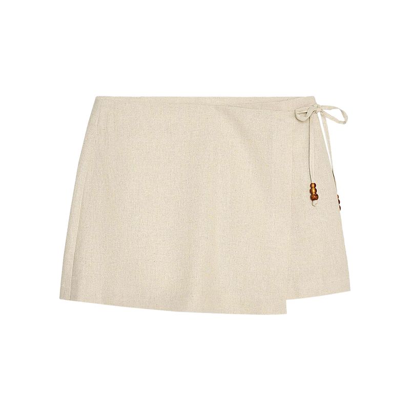 Zaprha 2025 Лето Новая Мода Бисер Шнуровка Повседневные С Завышенной Талией Тонкие Шорты Кюлоты 3390998