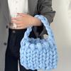 Ladies Casual Hand-woven Shopping Totes Fashion Soft Shoulder Handbag Homemade Crochet Bucket Bag Knitted Underarm Bags MIT
