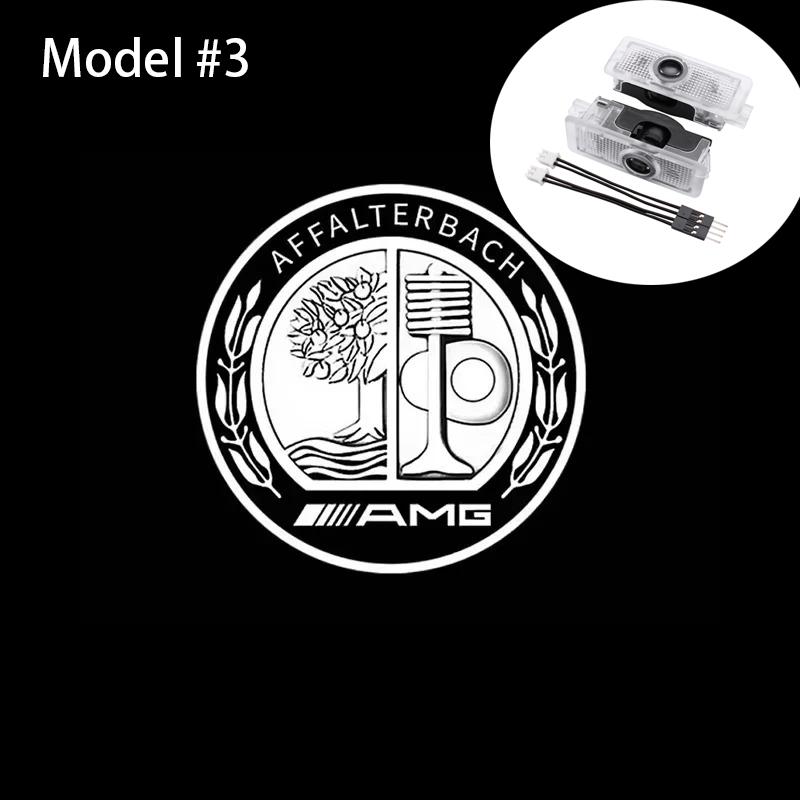 AAVN1 2Pc Car Door Projector Laser Lamp Car Door Welcome Light For Mercedes Benz C117 W117 E Couple C207 A207 C205 2015-2020 A205 W218