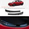 For Tesla Model 3 Highland 2024 Car Rear Trunk Stickers Covers Sill Guard Foot Plate Door Protector Decorative Auto Accessories