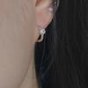 POSTLUDE [SILVER] M DOT CUBIC R EARRINGS