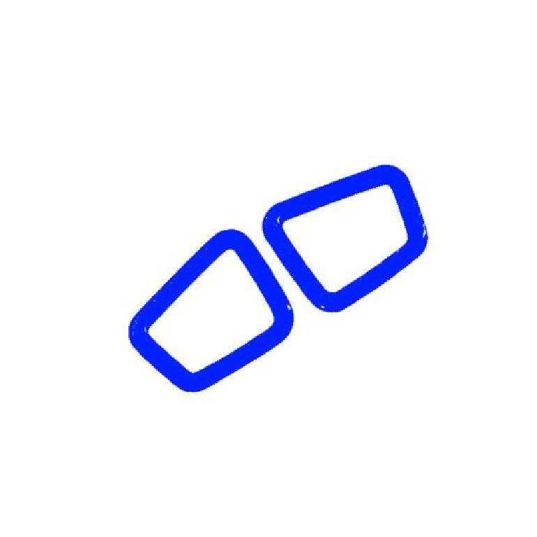 Car Dashboard L&R Air Outlet Vent Cover For Ford Explorer 2011- Bright Blue