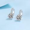 S925 Sterling Silver Earrings for Women with Moissanite Small Ear Buckles As Gifts for Girlfriends and Besties, Pt950 Gold Plated Earrings