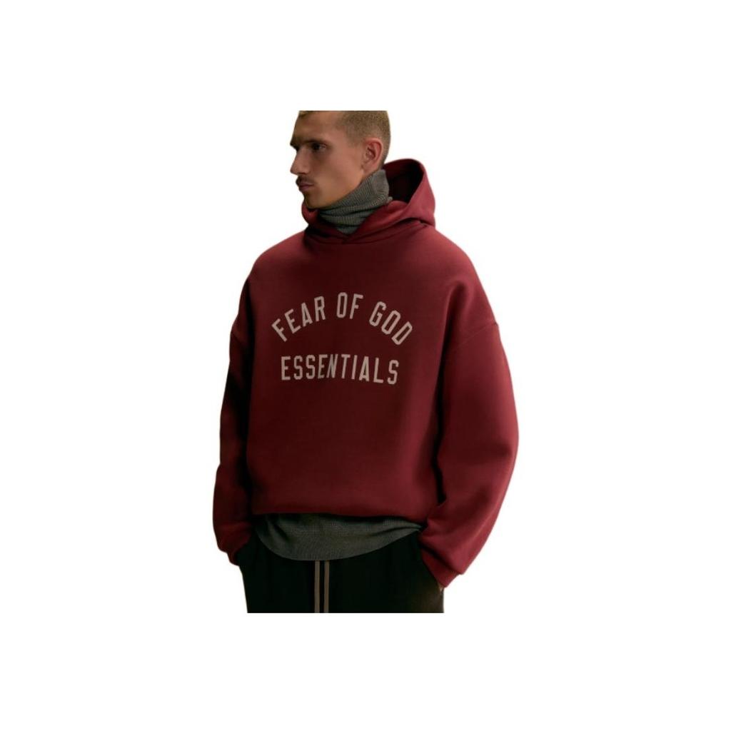 Fear of God Флисовая толстовка с капюшоном Essentials Crimson, мужские топы, красные 192HO246256F