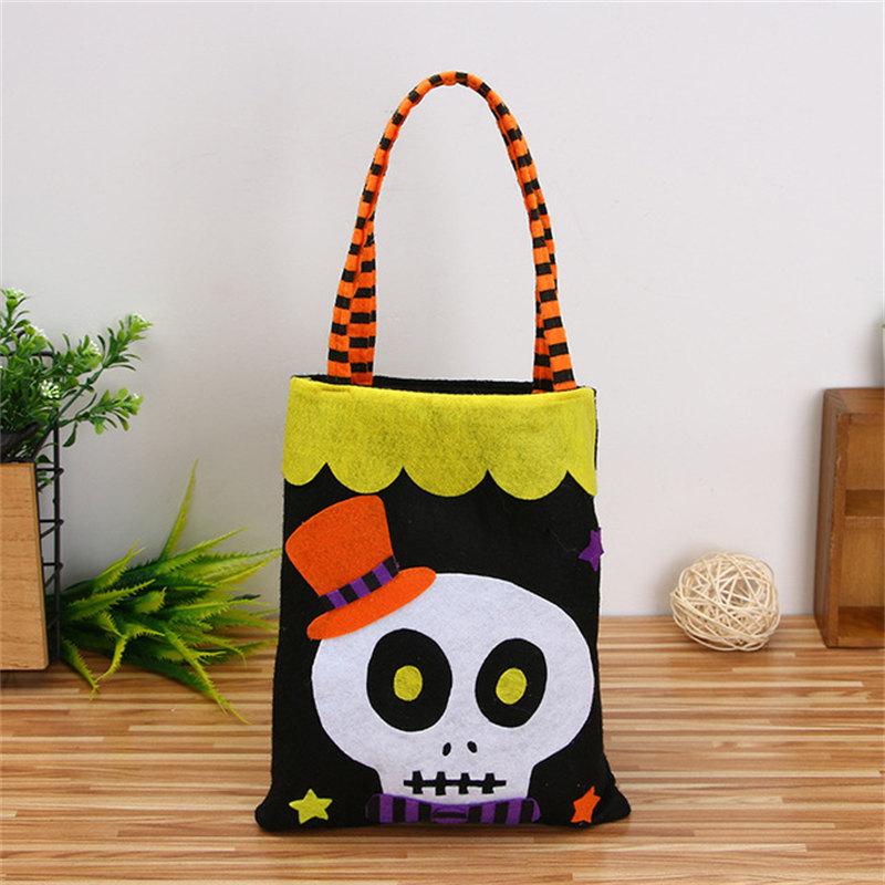 Halloween Tote Bag Witch Black Cat Candy Bag Trick Or Treat Ghost Festival Parti Happy Helloween Day Decor For Kids Gift Bag