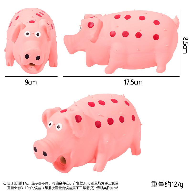 Латексная игрушка-пищалка в виде свиньи, набитая хлопком, латексная, с шипами, устойчивая к укусам, зубам, игрушки для собак, товары для домашних животных