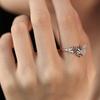 925 Silver Blue Butterfly Adjustable Rings For Women Ladies Vintage Luxury Jewelry Accessories Argent 925