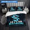3PCS Go Team Kraken! Bedding Set,Including 1pc Duvet Cover And 2pcs Pillowcases Perfect for Bedroom, Dormitory, Fan Christmas gift