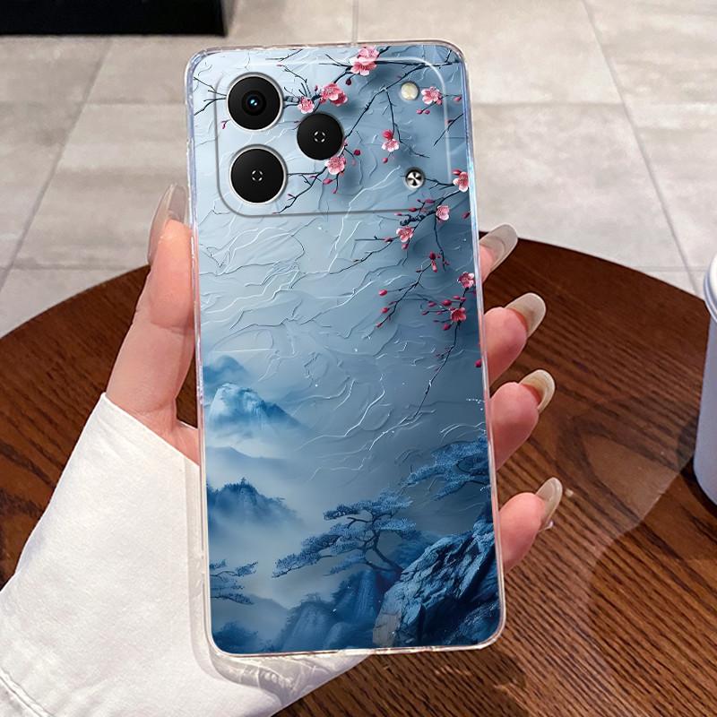 Casing For Tecno Spark 50 KN4 Case Aesthetic Fashion Cute Cat Cartoon Soft Silicone Back Cover Transparent TPU Phone Case Bumper