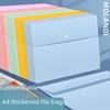 A4 Thickened PP Snap Button File Bag for Documents and Policies