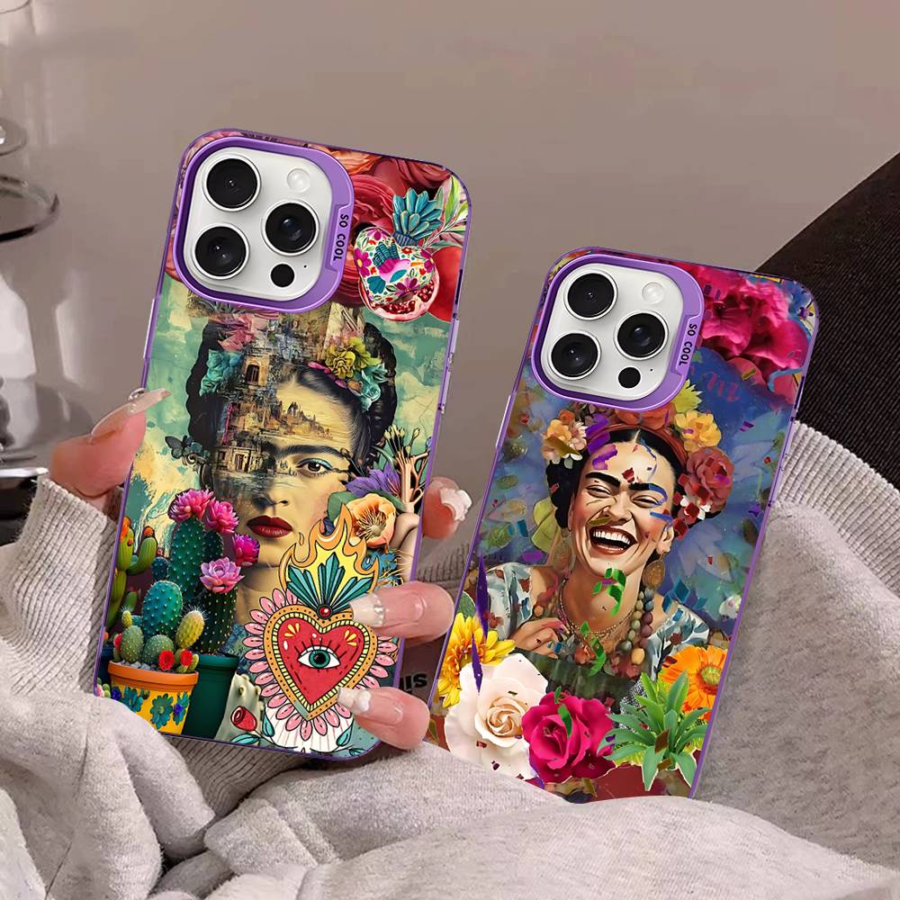 Fashion F-Frida K-KahlosS For IPhone 17 16 15 14 13 12 11 Pro Max Plus Colorful Shockproof Back Phone Case