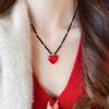 Нерегулярное ожерелье с подвеской в виде сердца, романтическая цепочка для свитера, модное колье, ювелирные изделия, аксессуары