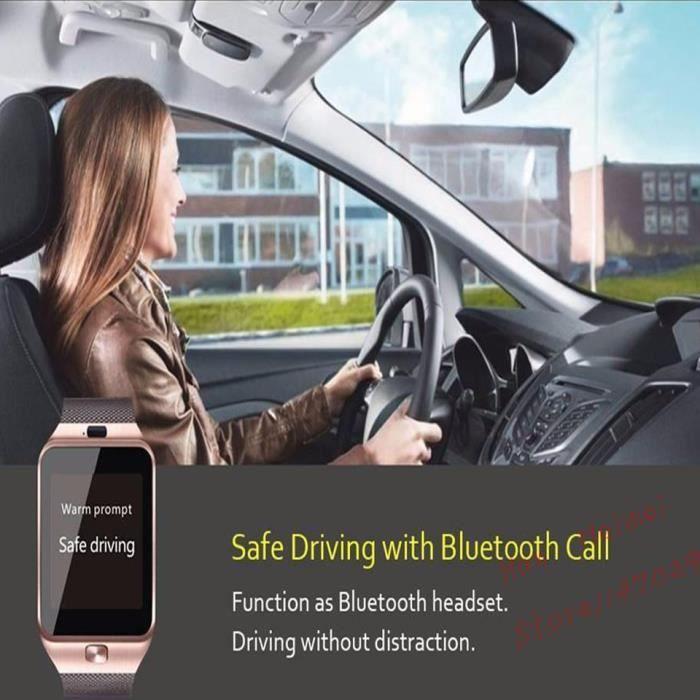 Montre Intelligente - DZ09 - Bluetooth - Écran 1,56'' - Caméra 2.0M - Anti-perte