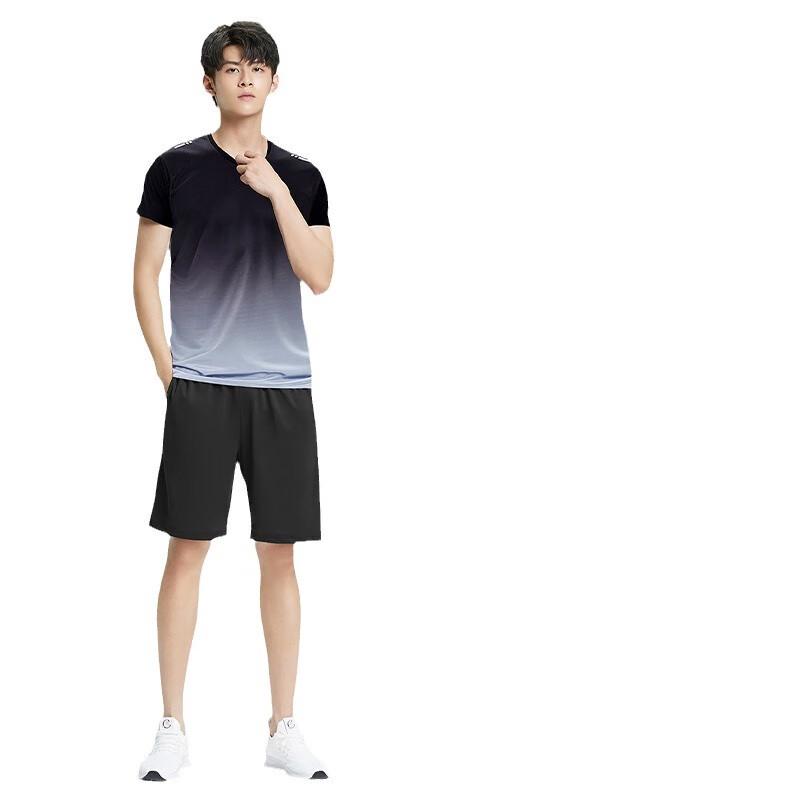 Men's Ice Silk Quick-Dry Sports Outfit Set