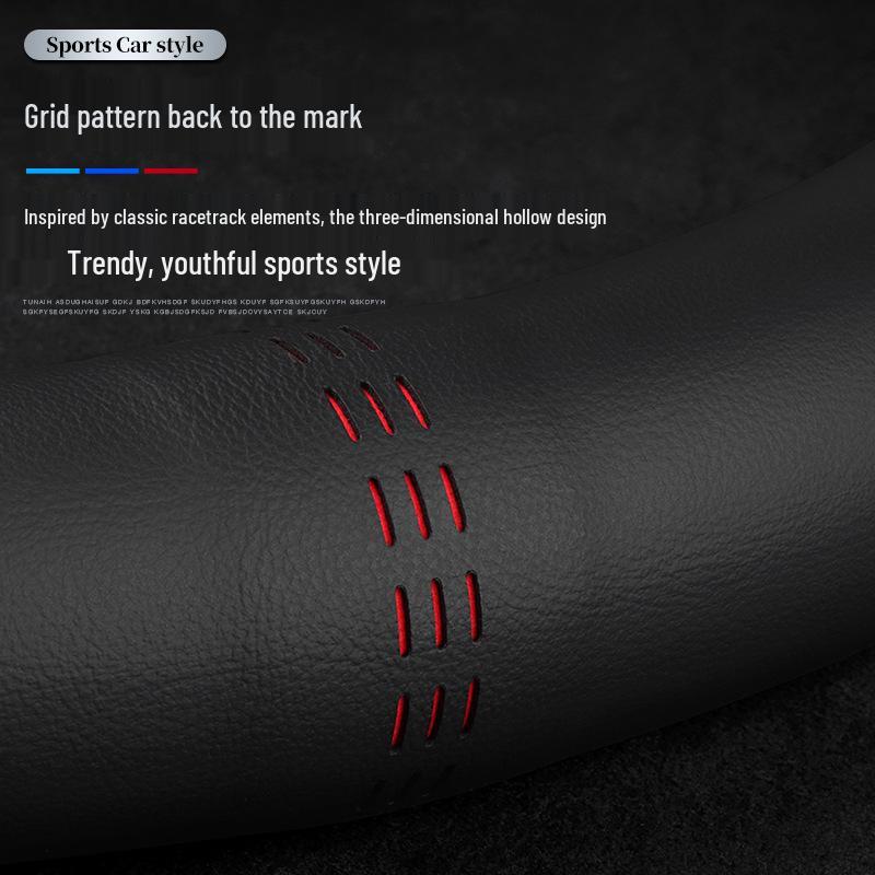 BYD Steering Wheel Cover: Genuine Leather Fit for Tang, DMI, Song Pro, Qin Plus, Han EV, Dolphin, F3, S7.