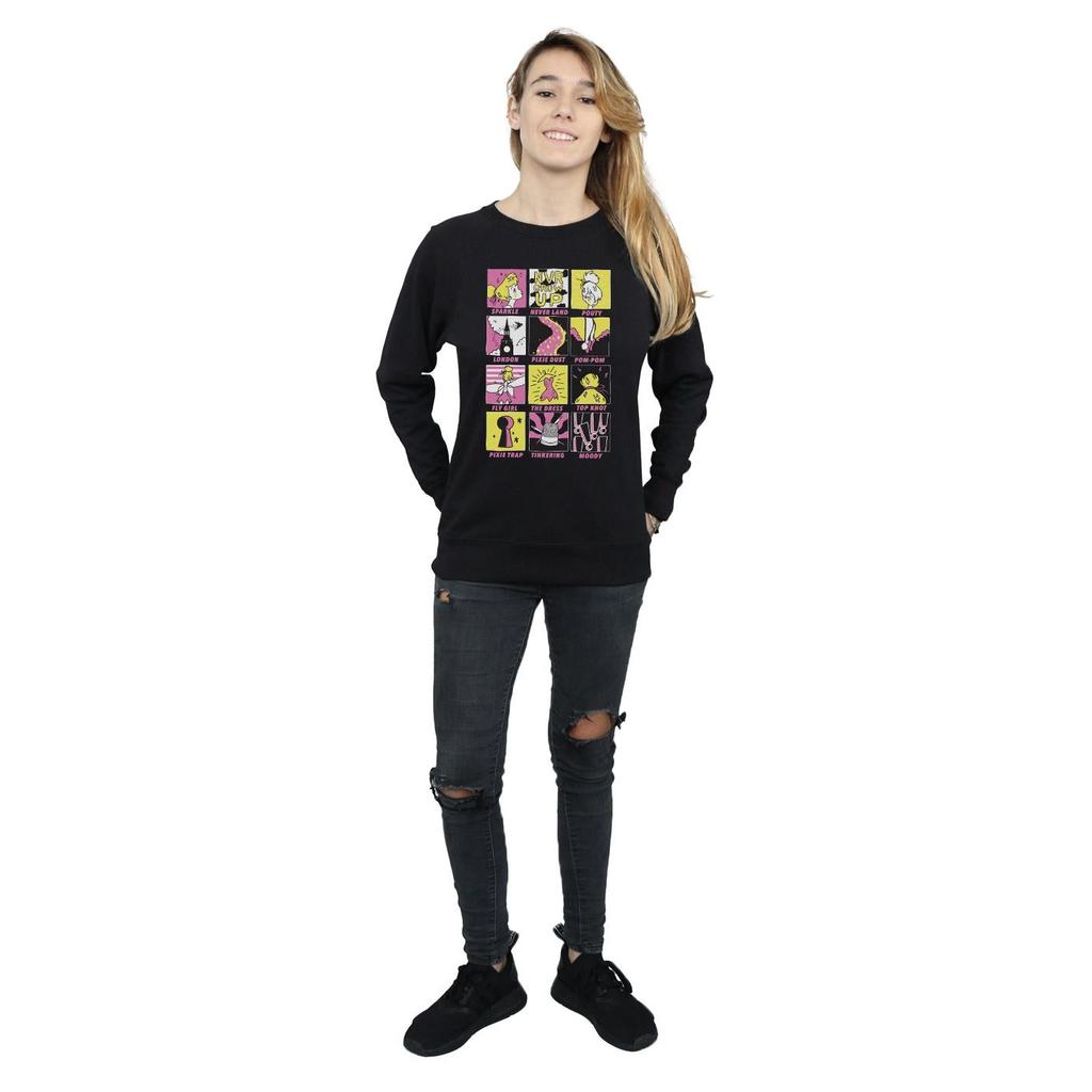 Disney Womens/Ladies Tinkerbell Squares Sweatshirt
