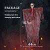 Halloween Hanging Ghost Scary Skeleton Gauze Ghost For Entrance Decoration Horror Party Outdoor Indoor House Decoration Props