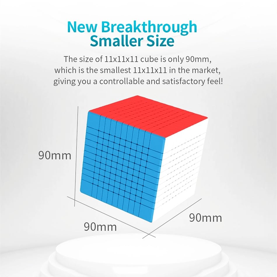 Bucubke Moyu Meilong 11x11 Magic Cube без наклеек, головоломка для класса, магический куб MoFang JiaoShi 89 мм MFJS MEILONG 11x11x11, головоломка