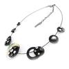 Les Trésors De Lily [J0476] - Designer Necklace 'Mélusine' Black Gray