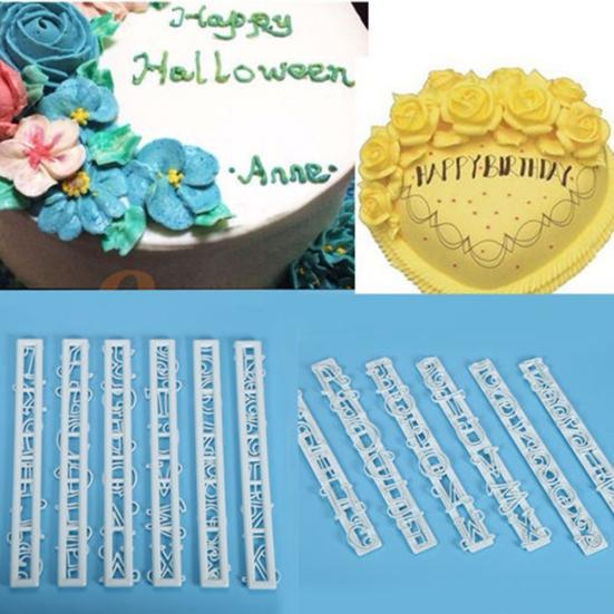 6шт помадка украшения резак торт номер письмо инструмент плесень Sugarcraft
