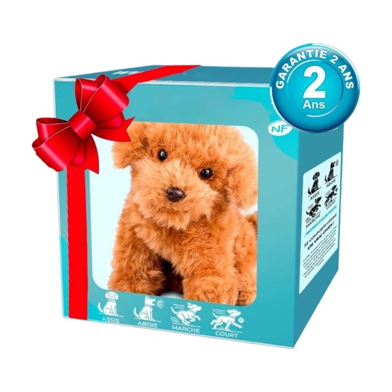 Smarts Realistic Robot Puppies AI Robot Dog,Interactive Plush Dog Robot Walking,Barking,Tail Wagging Kids Adult Toy