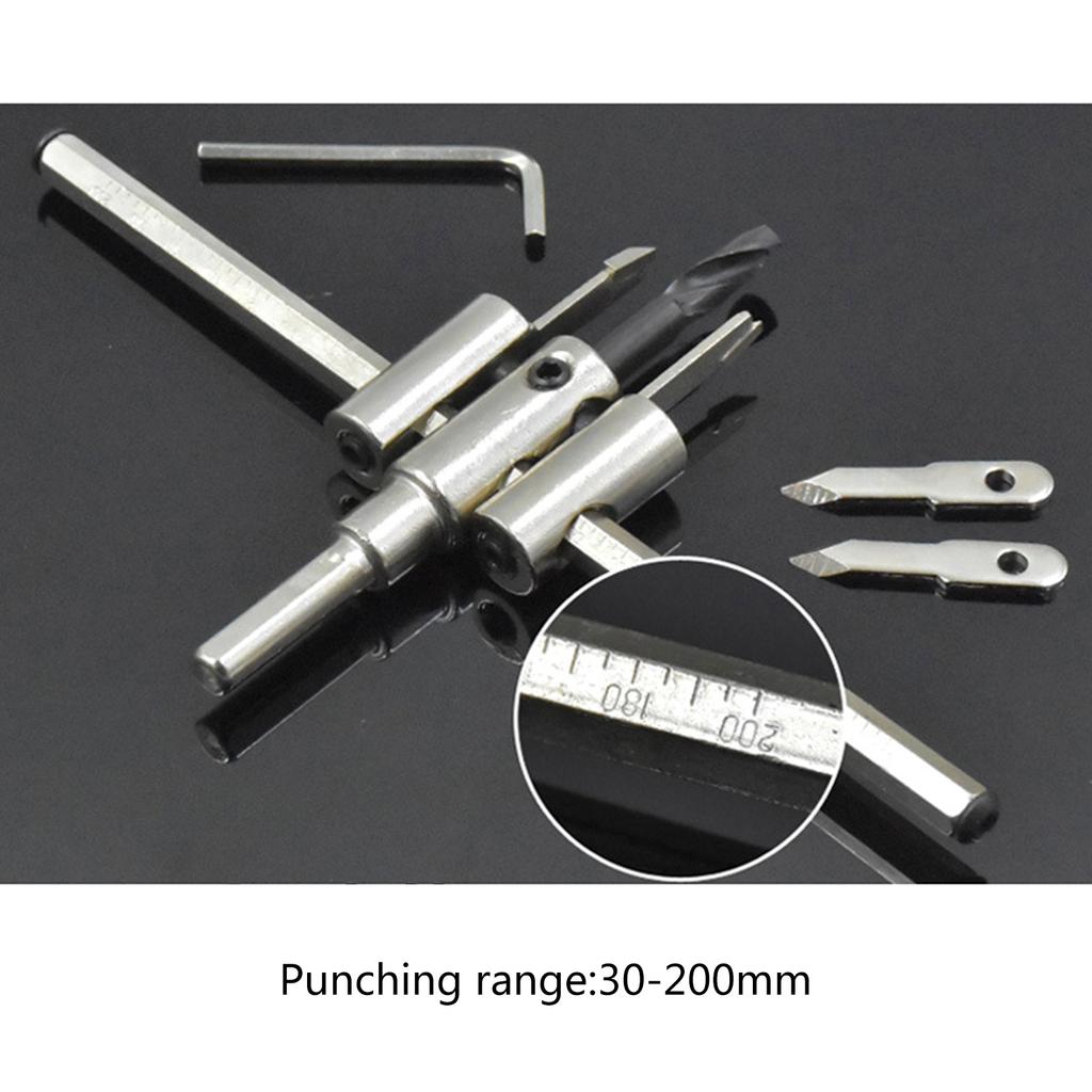 30-120/200/300 мм регулируемый круглый резак для дерева, гипсокартона, беспроводная дрель, пила, круглое лезвие для резки, самолетный инструмент