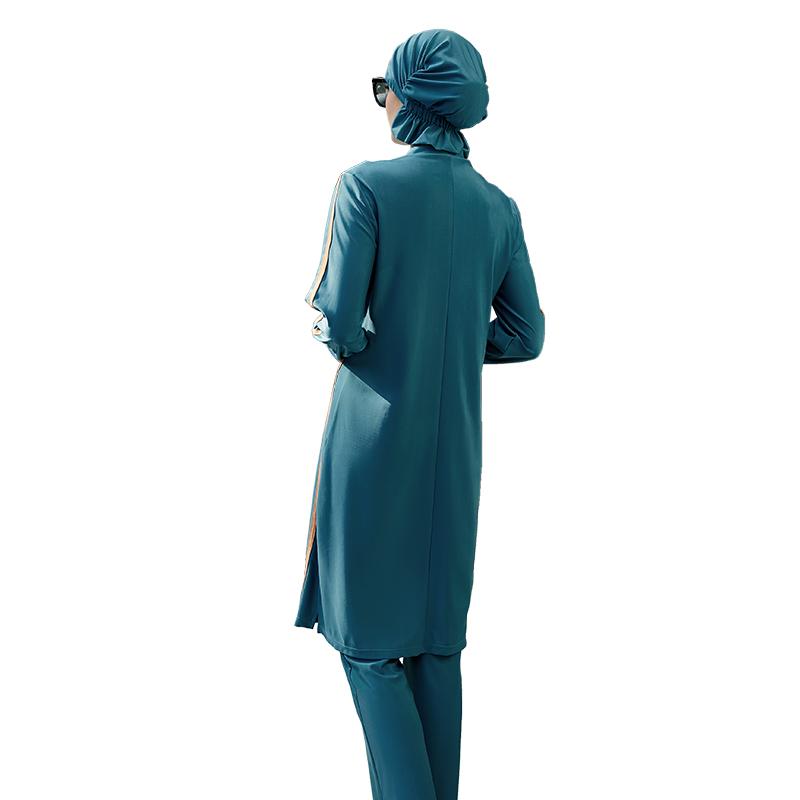 Женский исламский мусульманский купальный костюм, скромный исламский купальник с длинным рукавом, летний арабский пляжный бикини с полным покрытием, купальный костюм S-XL