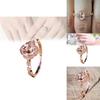 Stunning Pink Zirconia Micro Pave Princess Engagement Ring 18k Rose Gold Plated