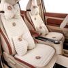 Women's Luxury Car Seat Cover Puff Fabric Bowknot Cute Girl Car Cushion Auto Bow Headrest Waist Pillow Interior Accessories