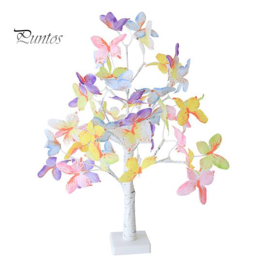 Освещенная искусственная береза светодиодная лампа-бабочка с самодельными регулируемыми ветками мягкое свечение настольная лампа украшение для вечеринки