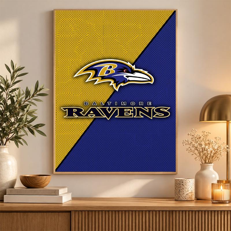 Baltimore Ravens Diamond Painting Kit 5D Full Drill DIY Diamond Mosaic Wall Art Home Decor