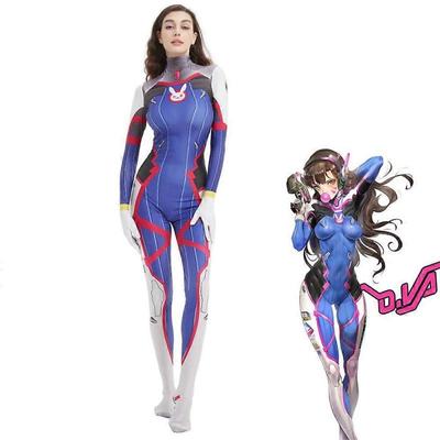 Костюм для косплея Overwatch 2 Widowmaker D.va, боди из лайкры для детей и взрослых