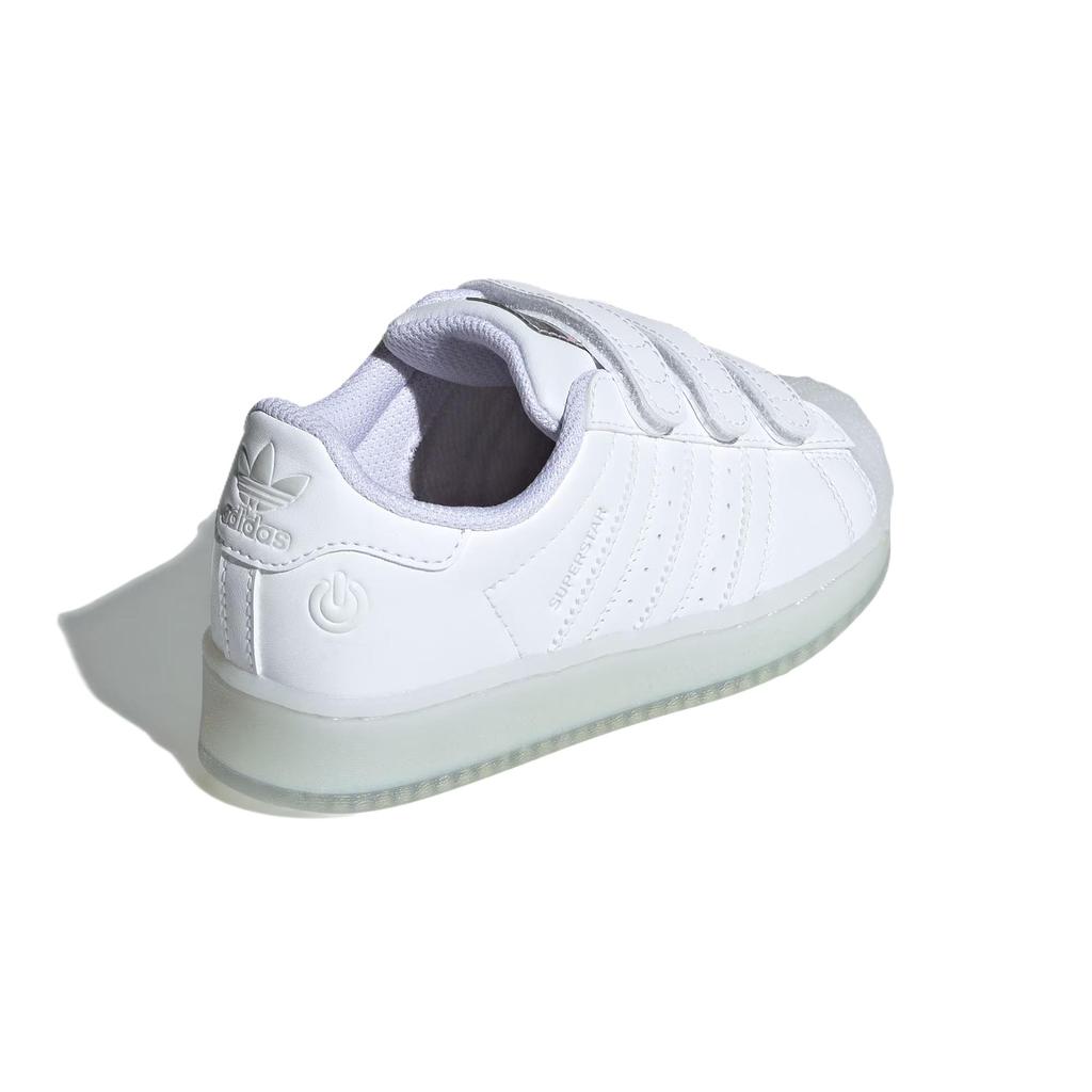 Adidas Superstar Series Synthetic Leather Comfortable Versatile Durable Low-Top Kids Sneakers Kids Sneakers White IH8008